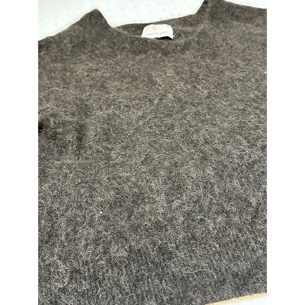 Samse & Samse Alpaca Wool Blend Fuzzy Brown Sweat… - image 2